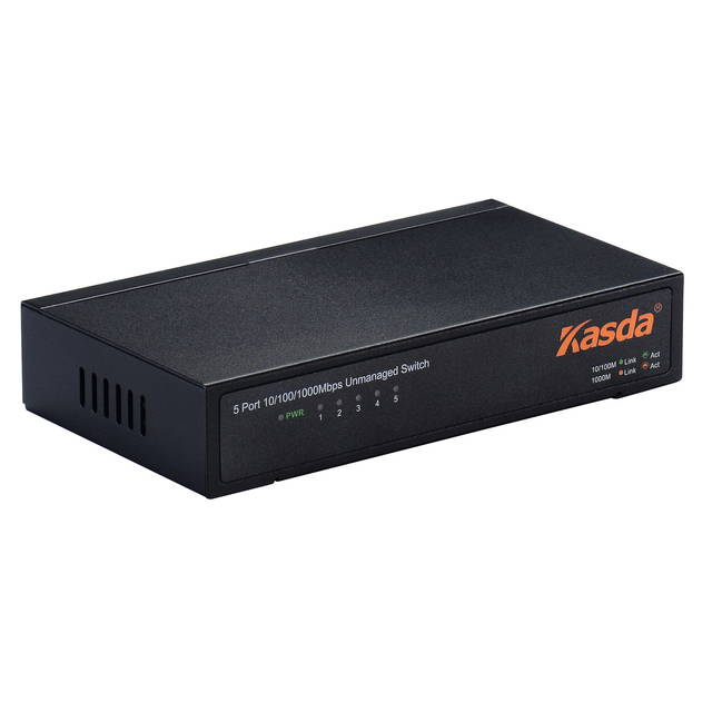 Kasda Ks1005 5-Port 10/100/1000M Gigabit Ethernet Switch (Metal Case)