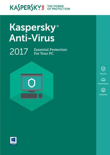 Kaspersky Lab Anti-Virus 2017 1 License(S) Renewal English 1 Year(S)