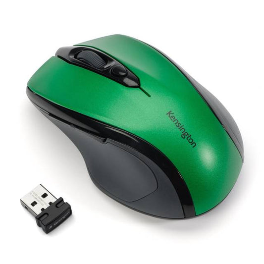 Kensington K72424Am Pro Fit Mid-Size Wireless 2.4Ghz Optical Mouse W/ 1750 Dpi (Emerald Green)
