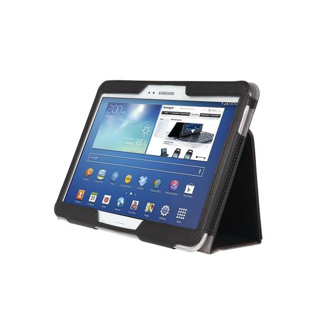 Kensington K97115Ww Comercio 10.1" Soft Folio Case & Stand For Galaxy Tab 3 (Dermal Black)