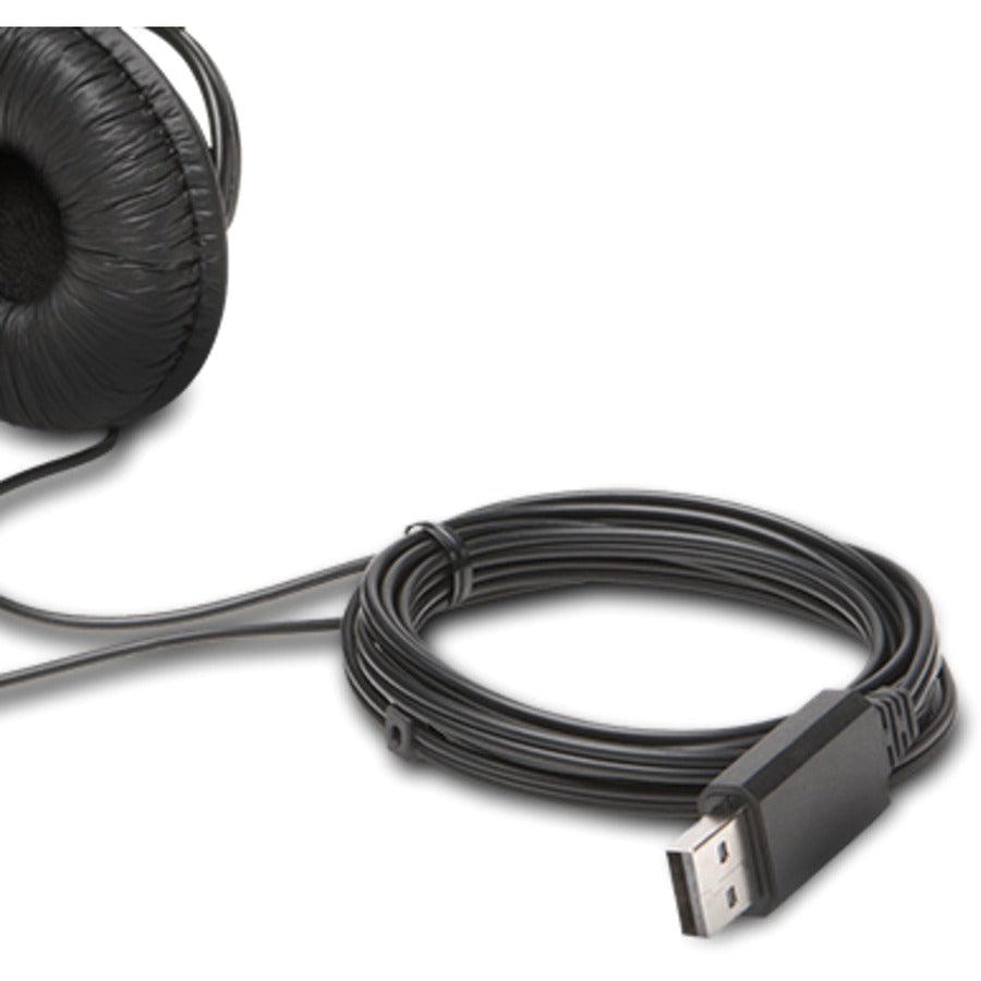 Kensington K97600Ww Headphones/Headset Wired Head-Band Music Usb Type-A Black