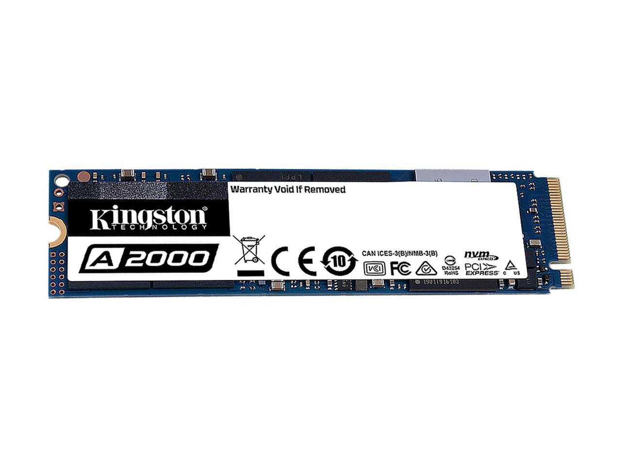 Kingston A2000 1Tb M.2 Pcie Gen 3.0 X 4 Lanes Solid State Drive (3D Tlc Nand)