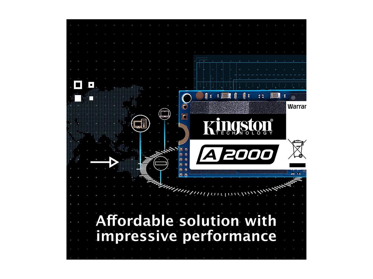 Kingston A2000 500Gb M.2 Pcie Gen 3.0 X 4 Lanes Solid State Drive (3D Tlc Nand)
