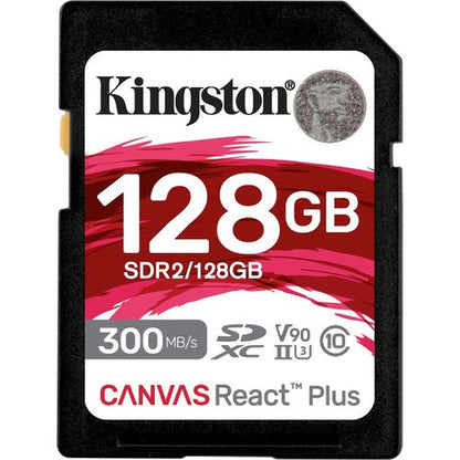 Kingston Canvas React Plus 128 Gb Class 10/Uhs-Ii (U3) V90 Sdxc