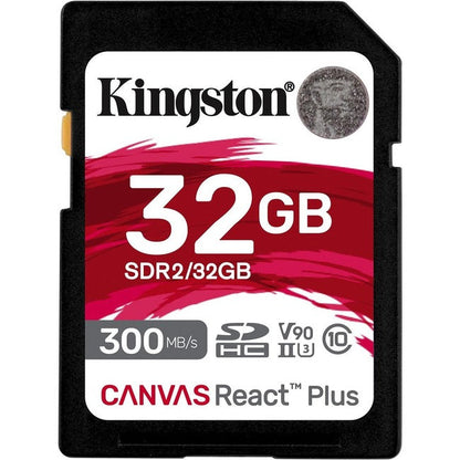 Kingston Canvas React Plus 32 Gb Class 10/Uhs-Ii (U3) V90 Sdhc