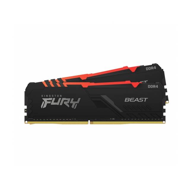 Kingston Fury Beast Rgb Kf432C16Bb1Ak2/32 Ddr4-3200 32Gb(2X16Gb)/2Gx64 Intel Xmp Cl16 Desktop Memory Kit (New Item!)