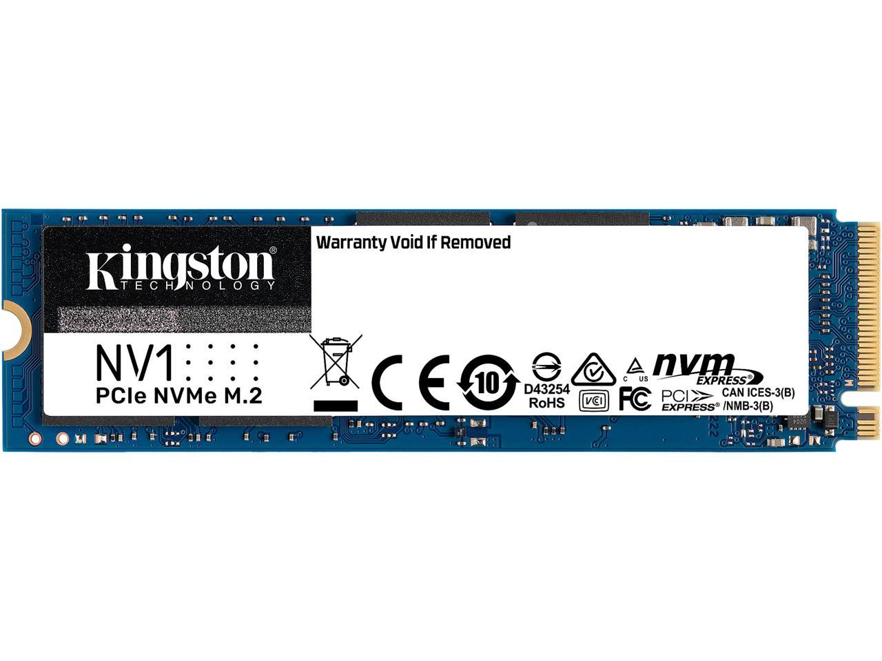 Kingston Nv1 500G M.2 2280 Nvme Pcie Internal Ssd Up To 2100 Mb/S Snvs/500G