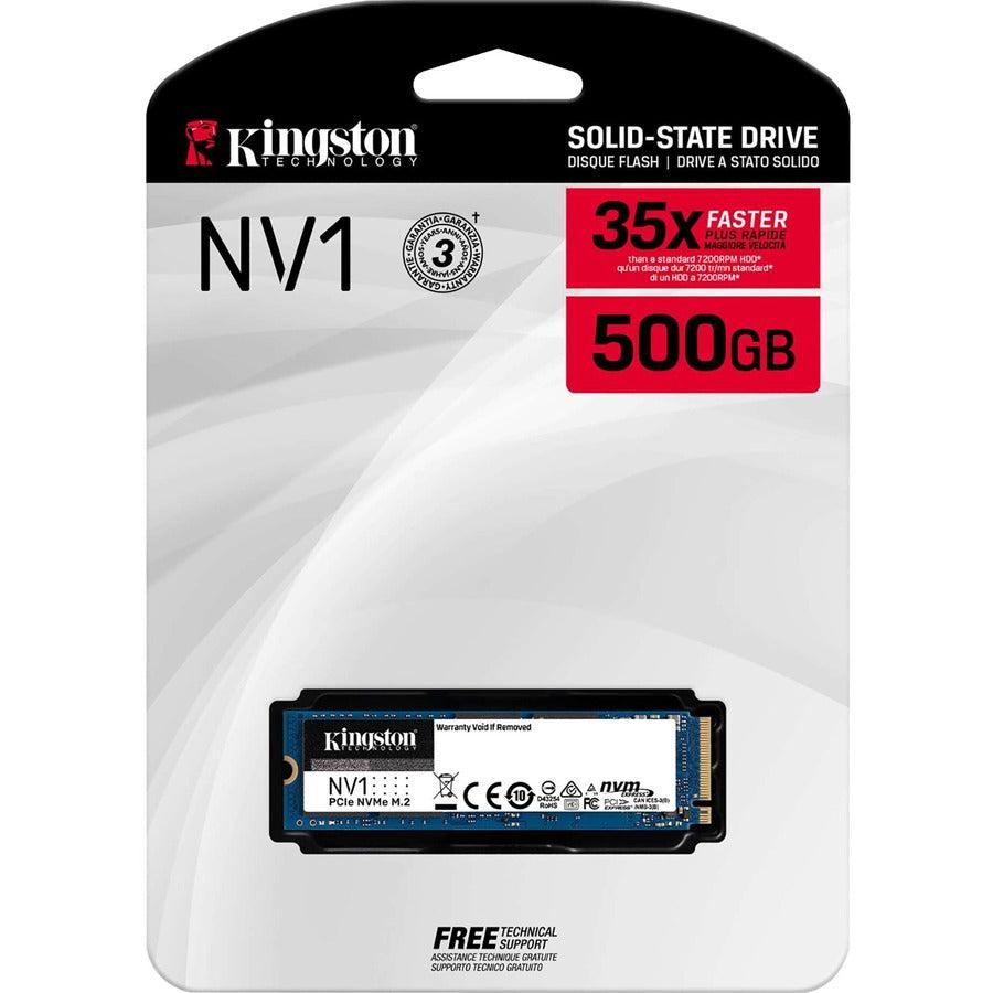 Kingston Nv1 500G M.2 2280 Nvme Pcie Internal Ssd Up To 2100 Mb/S Snvs/500G