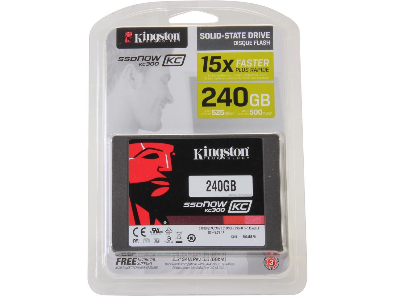 Kingston Ssdnow Kc300 Skc300S37A/240G 2.5" 240Gb Sata Iii Enterprise Solid State Drive With Adapter