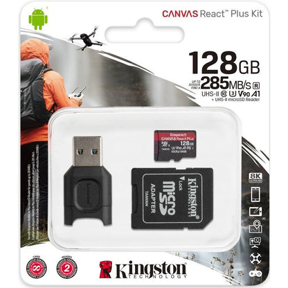 Kingston Technology Canvas React Plus 128 Gb Microsd Uhs-Ii Class 10