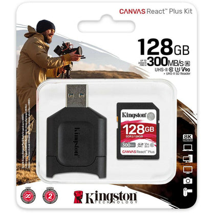 Kingston Technology Canvas React Plus 128 Gb Sd Uhs-Ii Class 10