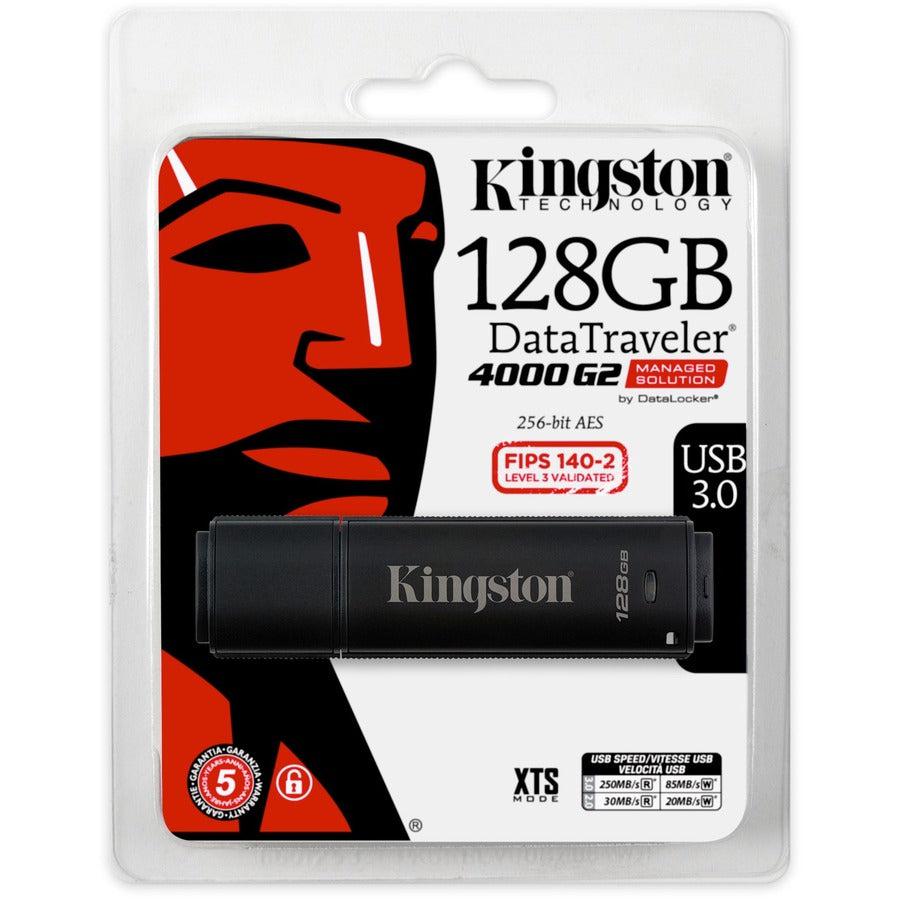 Kingston Technology Datatraveler 4000G2 Usb Flash Drive 128 Gb Usb Type-A 3.2 Gen 2 (3.1 Gen 2) Black