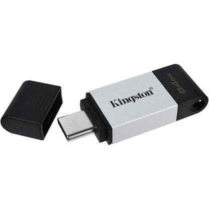 Kingston Technology Datatraveler 80 Usb Flash Drive 64 Gb Usb Type-C 3.2 Gen 1 (3.1 Gen 1) Black, Silver