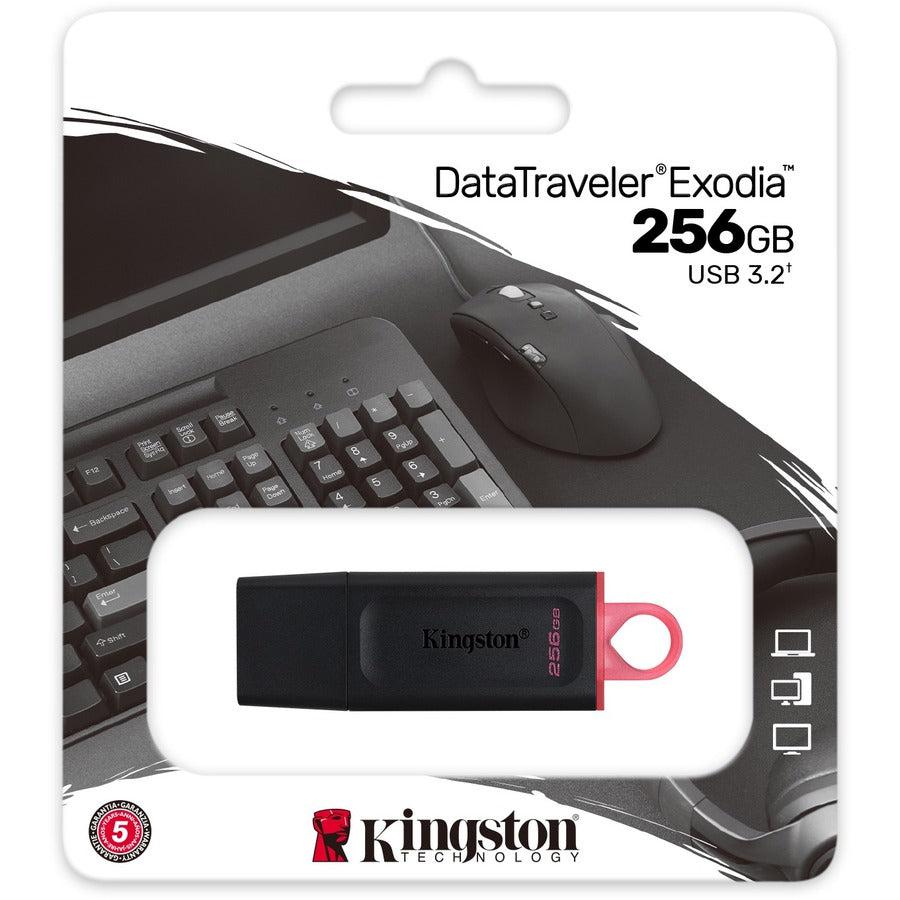 Kingston Technology Datatraveler Exodia Usb Flash Drive 256 Gb Usb Type-A 3.2 Gen 1 (3.1 Gen 1) Black