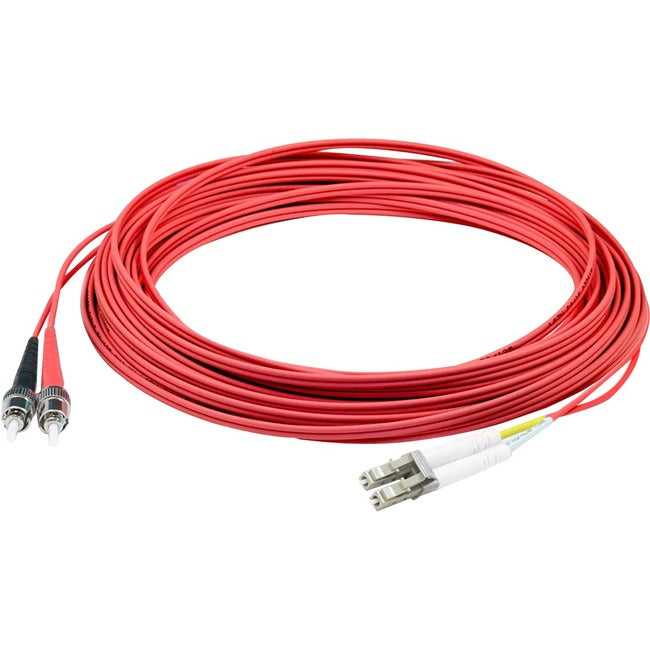 Lc/St M/M Riser Patch Cbl,10M Red Om2 Duplex Fiber Taa Comp