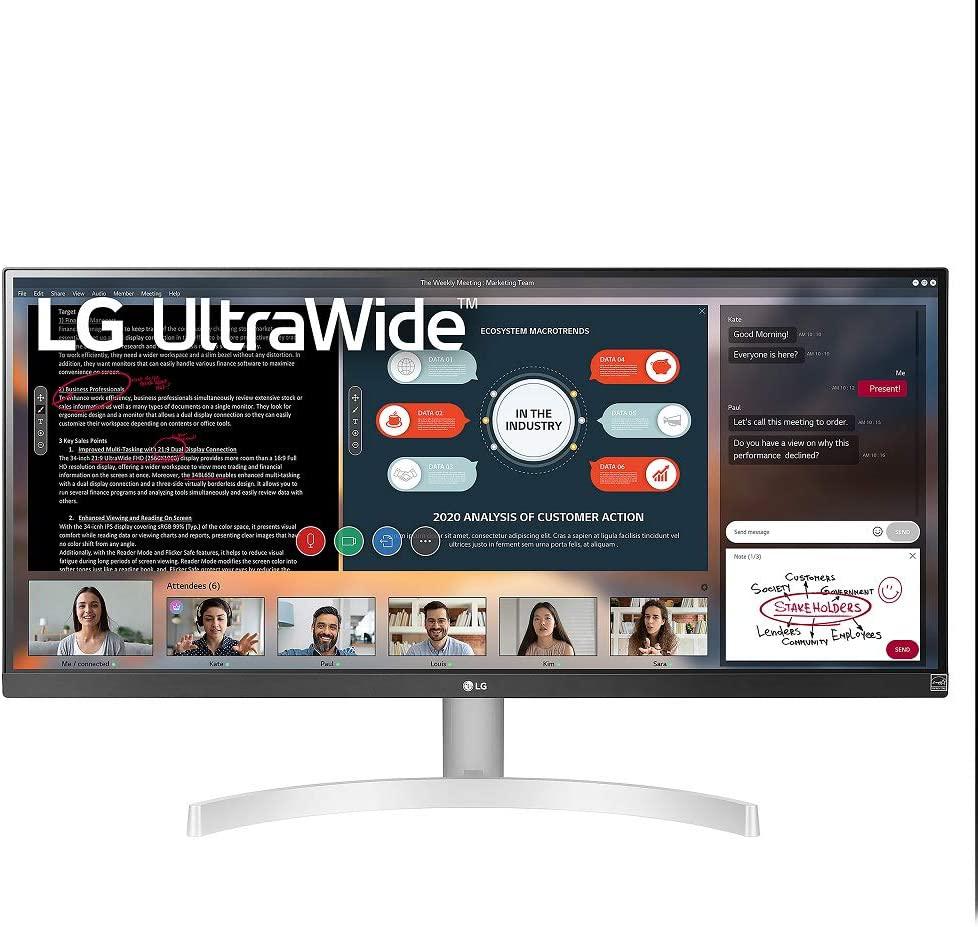 Lg 29Wk600-W 29" Ultrawide 21:9 Ips Multitasking Monitor With Hdr10 And Freesync