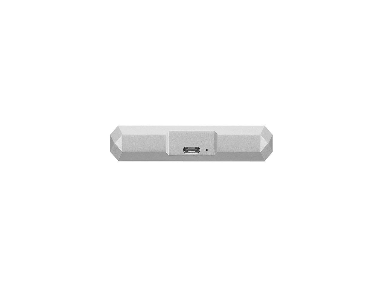 Lacie Mobile Drive 4Tb External Hard Drive Portable Hdd - Moon Silver Usb-C Usb 3.0, For Mac And Pc Desktop, 1 Month Adobe Cc (Sthg4000400)