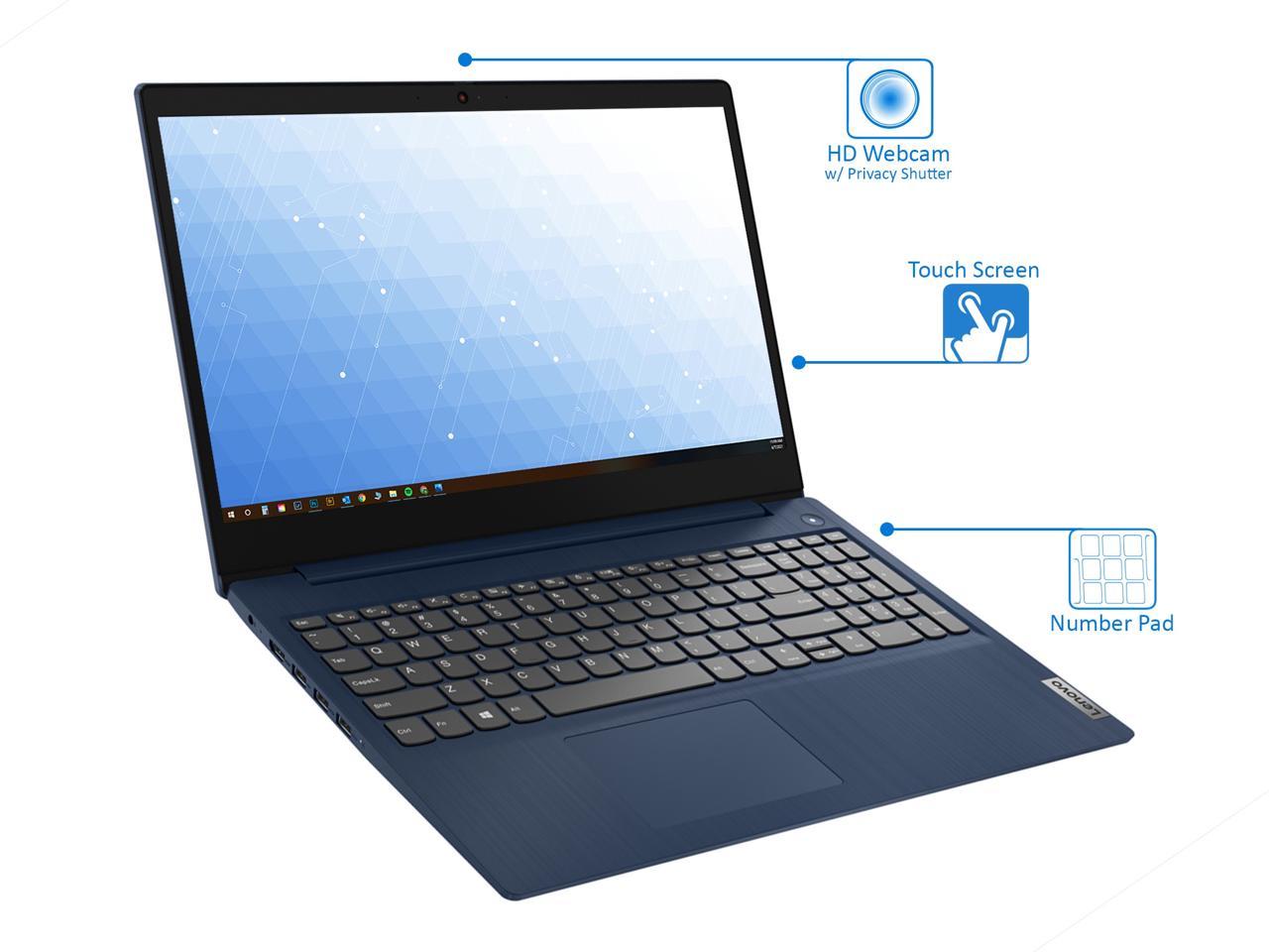 Lenovo Ideapad 3 Notebook, 15.6" Hd Touch Display, Intel Core I3-10110U Upto 4.1Ghz, 8Gb Ram,