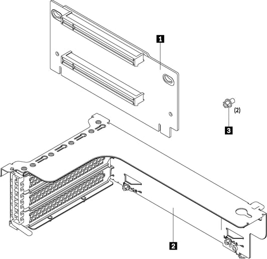 Lenovo Thinksystem Sr550/Sr590/Sr650 X16/X8 Pcie Fh Riser 1 Kit Mounting Kit