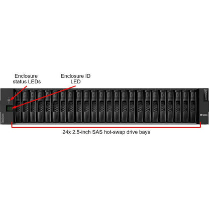 Lenovo Thinksystem De2000H Disk Array Rack (2U) Black