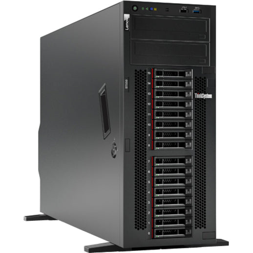 Lenovo Thinksystem St550 7X10A0Bkna 4U Tower Server - 1 X Intel Xeon Silver 4208 2.10 Ghz - 16 Gb Ram - 12Gb/S Sas, Serial Ata/600 Controller