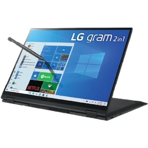 Lg 16T90P-K.Apb7U1 Notebook Hybrid (2-In-1) 40.6 Cm (16") Touchscreen Wqxga Intel® Core™ I7 16 Gb Lpddr4X-Sdram 1000 Gb Ssd Wi-Fi 6 (802.11Ax) Windows 10 Pro Black