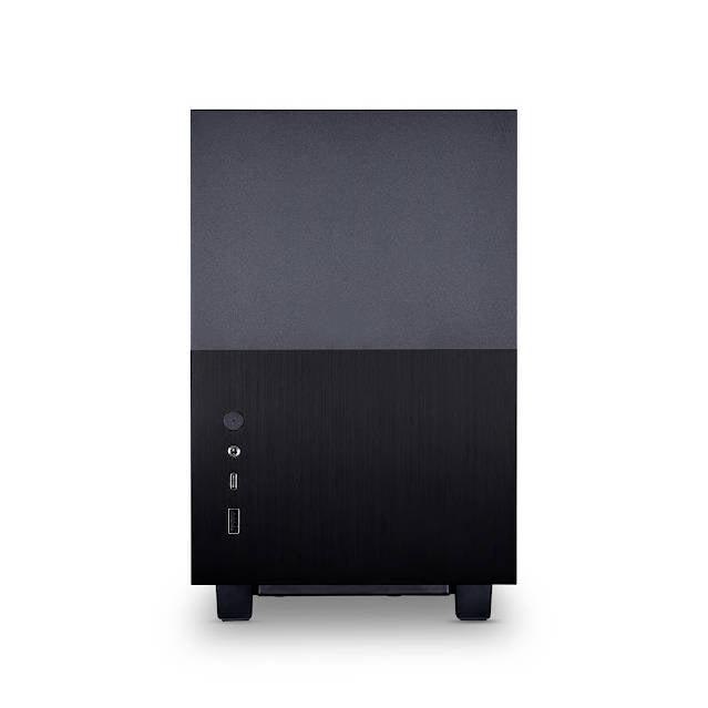 Lian Li Q58 Black Color Spcc/ Aluminum/ Tempered Glass Mini Tower Computer Case, Pcie 3.0 Riser Card Cable Included - Q58X3