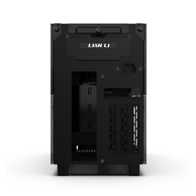 Lian Li Q58 Black Color Spcc/ Aluminum/ Tempered Glass Mini Tower Computer Case, Pcie 3.0 Riser Card Cable Included - Q58X3