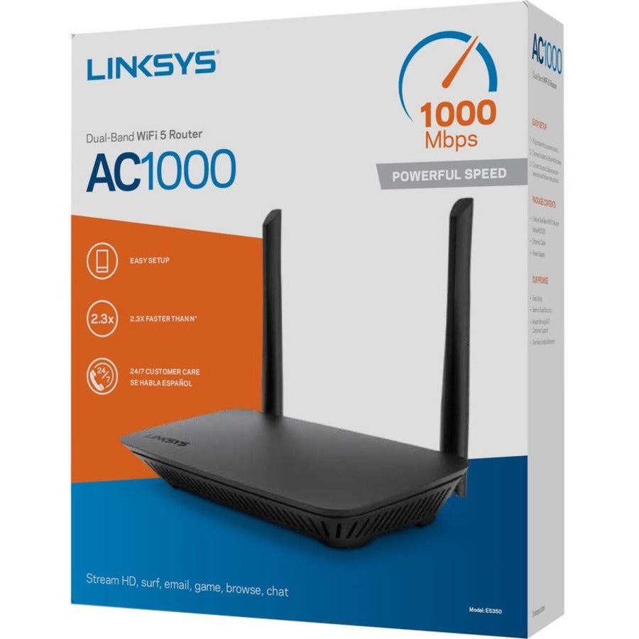 Linksys Ac1000 Wireless Router Fast Ethernet Dual-Band (2.4 Ghz / 5 Ghz) 4G Black