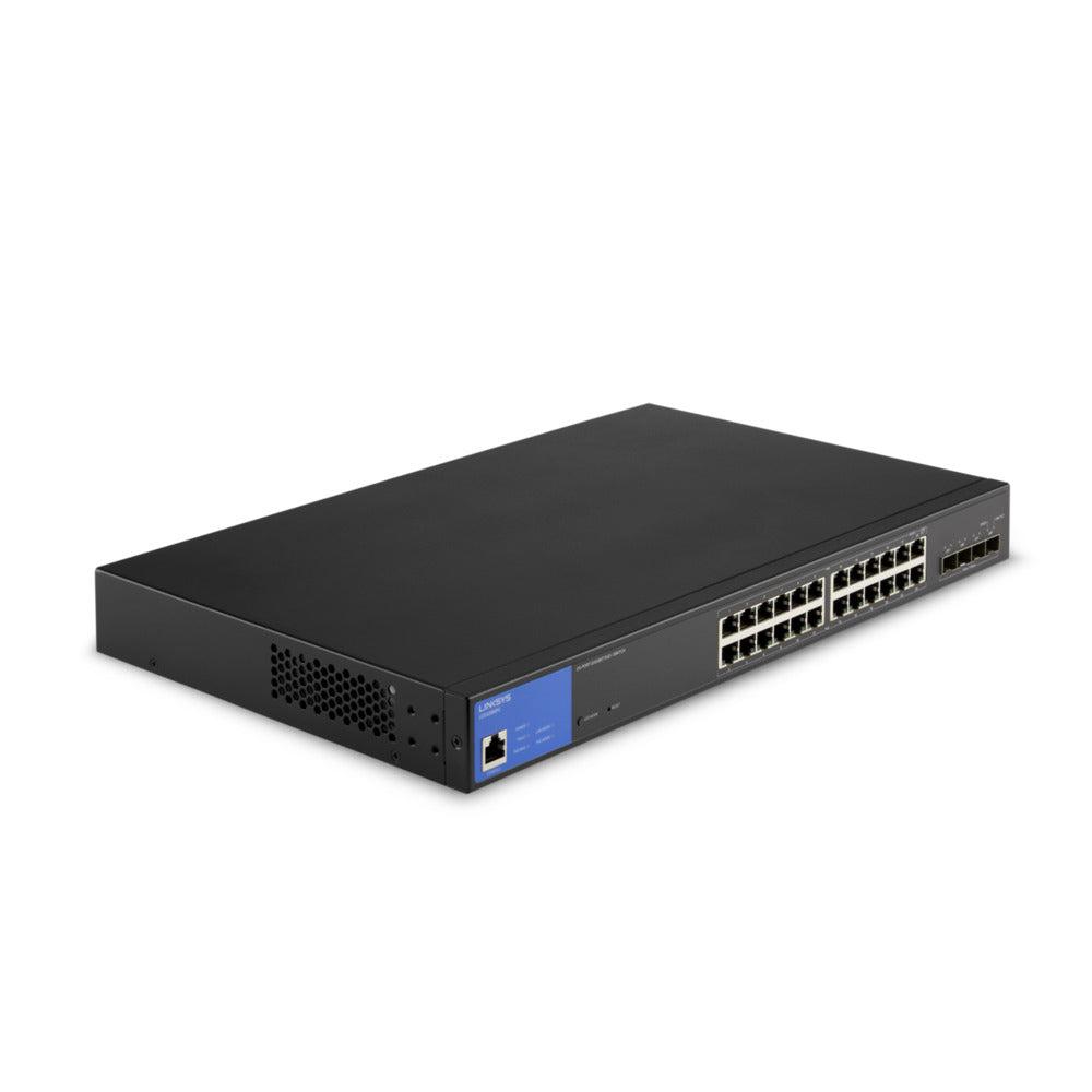 Linksys Lgs328Mpc Network Switch Managed L3 Gigabit Ethernet (10/100/1000) Power Over Ethernet (Poe) Black, Blue