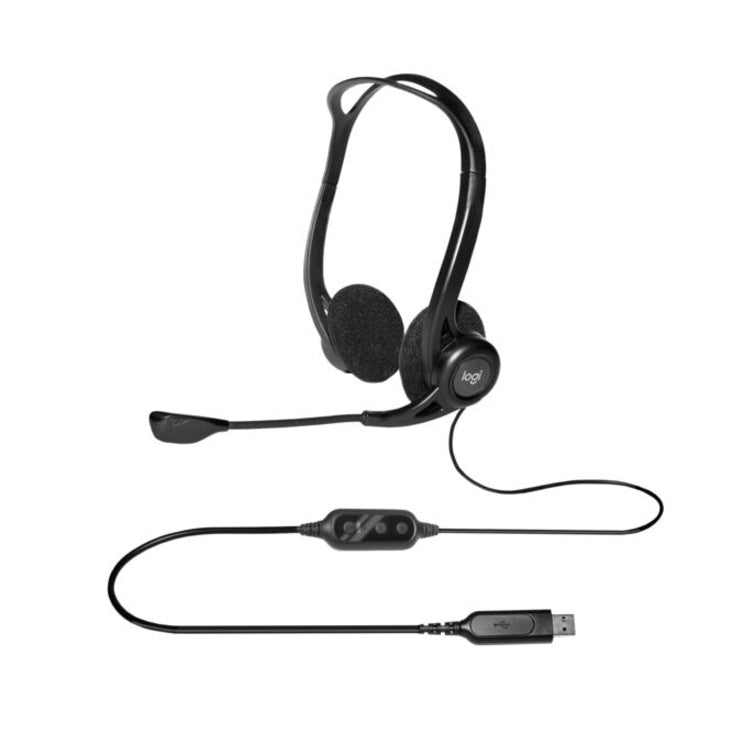 Logitech 960 Usb Computer Headset Wired Head-Band Calls/Music Usb Type-A Black