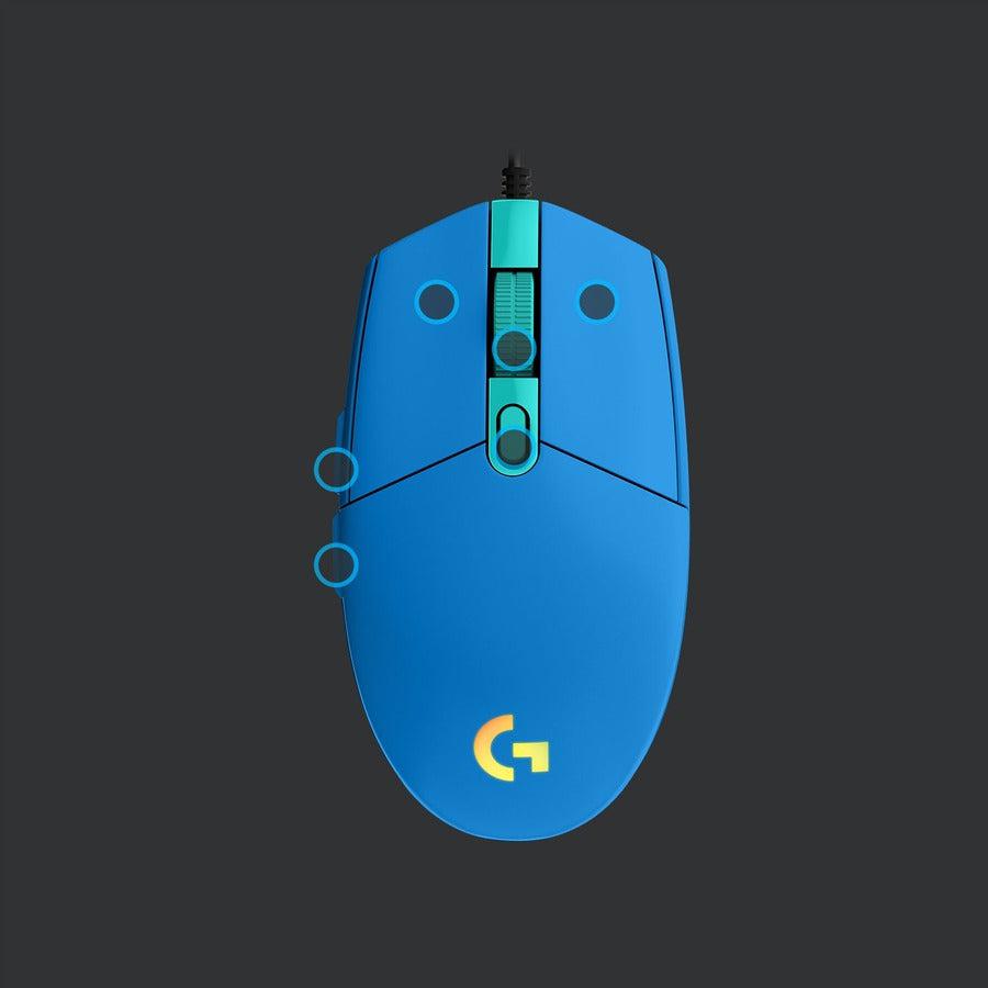 Logitech G G203 Lightsync Mouse Ambidextrous Usb Type-A 8000 Dpi