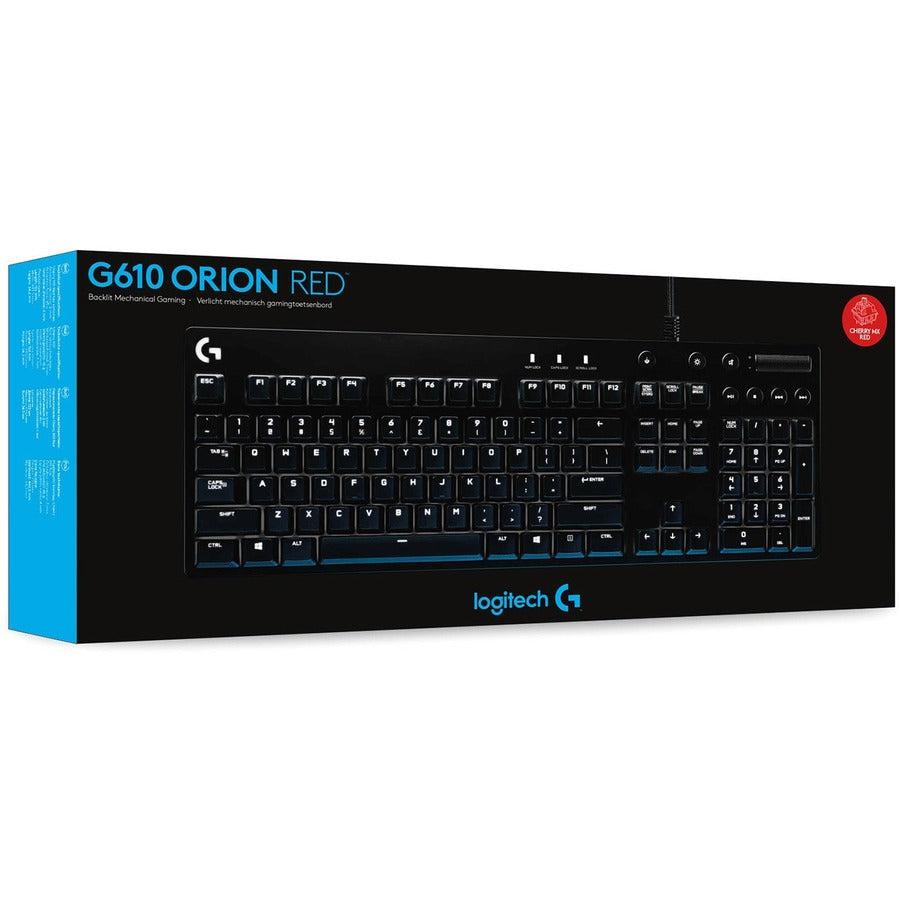 Logitech G G610 Orion Red Keyboard Usb Qwerty Black