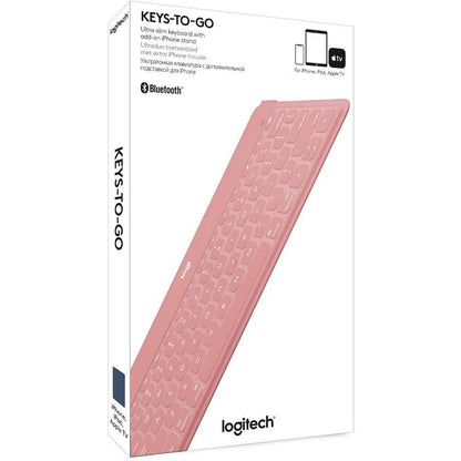 Logitech Keys-To-Go Pink, White Bluetooth