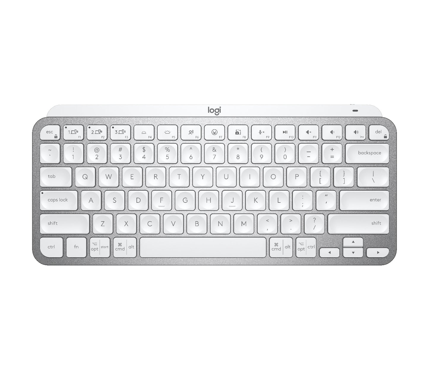 Logitech Mx Keys Mini Keyboard Rf Wireless + Bluetooth Qwerty Us English Aluminium, White