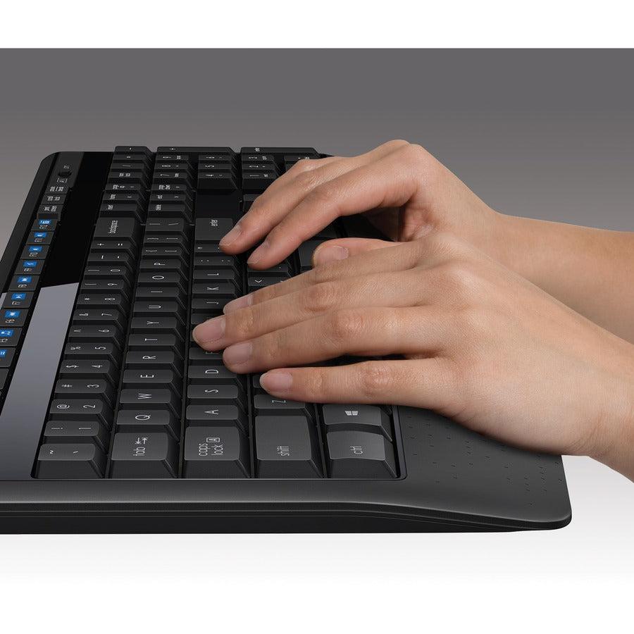 Logitech Mk345 Keyboard Rf Wireless Qwerty Black, Blue 920-006481
