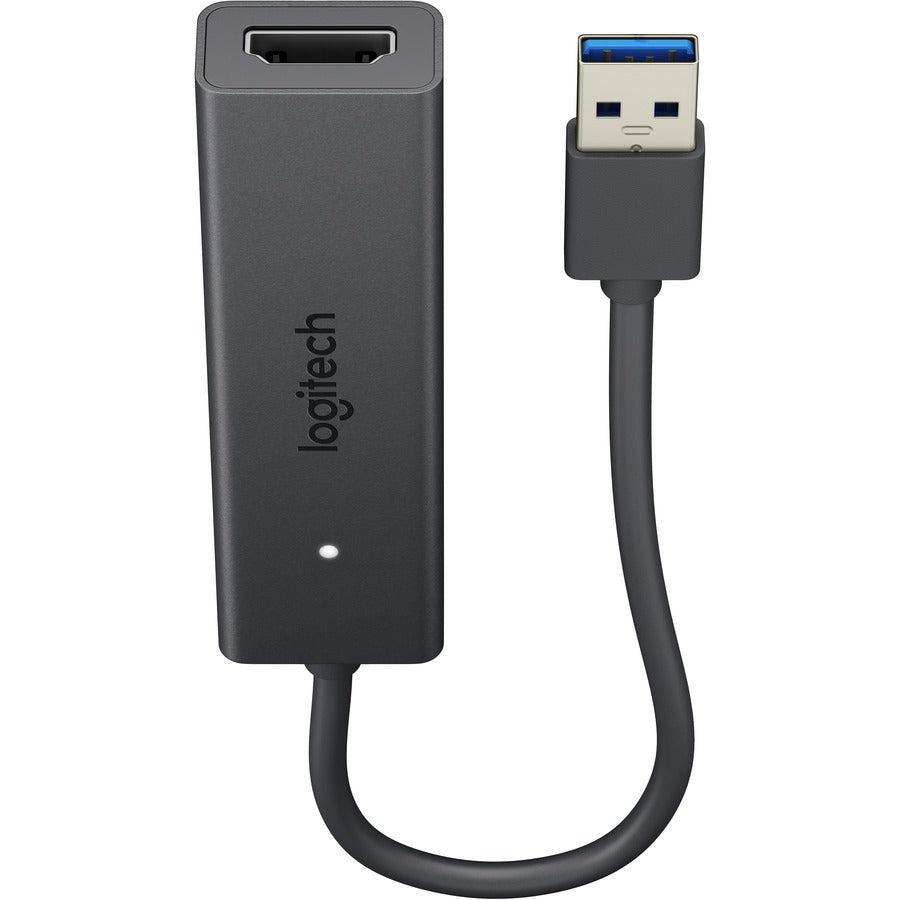 Logitech Screen Share Usb Graphics Adapter 1920 X 1080 Pixels Black