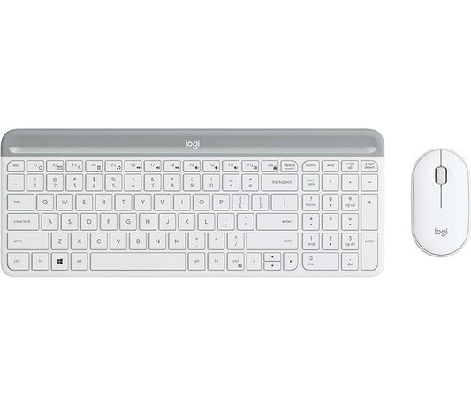 Logitech Slim Wireless Combo Mk470 Keyboard Rf Wireless White