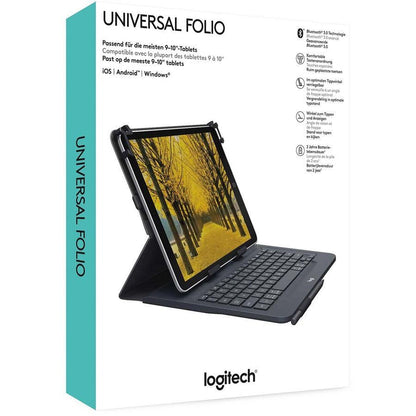 Logitech Universal Folio Black Bluetooth Qwerty Us International