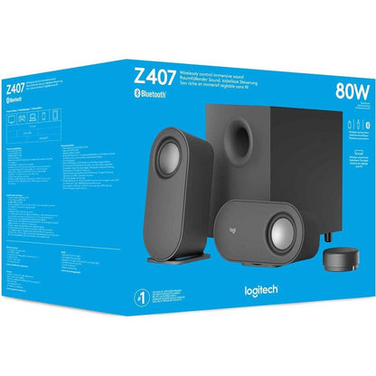 Logitech Z407 Bluetooth Computer Speakers With Subwoofer 40 W Black