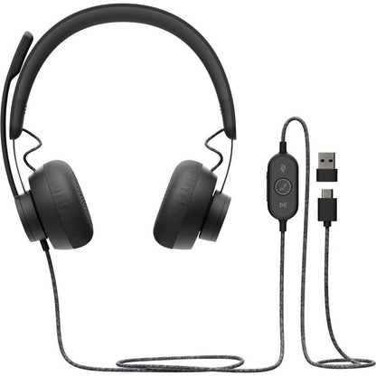 Logitech Zone Wired Uc Headset Head-Band Office/Call Center Usb Type-C Graphite