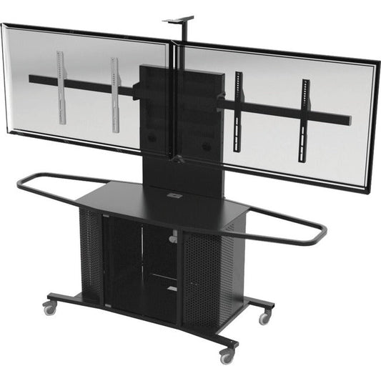 Mc1000 All Metal Monitor Cart,And Mc-D Dual Mount For 42-70 Tvs