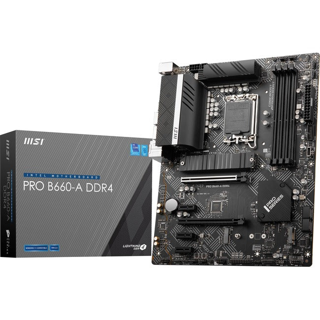 Msi B660-A Ddr4 Desktop Motherboard - Intel B660 Chipset - Socket Lga-1700 - Intel Optane Memory Ready - Atx
