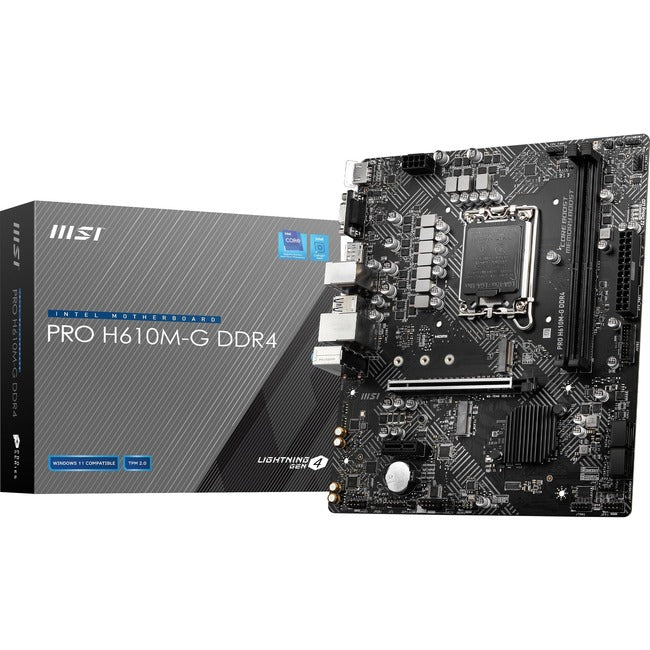 Msi H610M-G Ddr4 Desktop Motherboard - Intel H610 Chipset - Socket Lga-1700 - Micro Atx