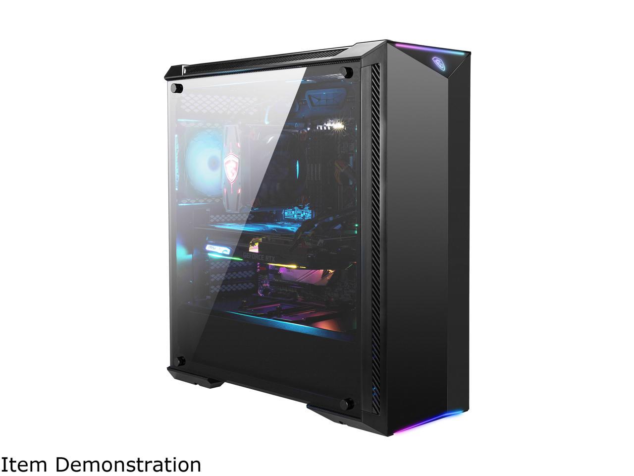 Msi Mpg Gungnir 100 Mid-Tower Chassis Support Up To Eatx Motherboard, 3D-Printing Customized Parts, Side Panel Of 4Mm Tempered Glass