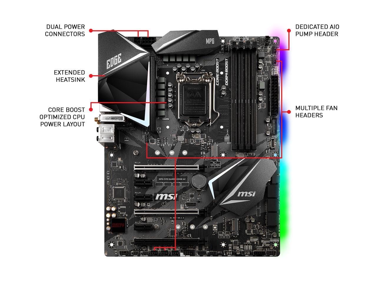 Msi Mpg Z390 Gaming Edge Ac Lga 1151 (300 Series) Intel Z390