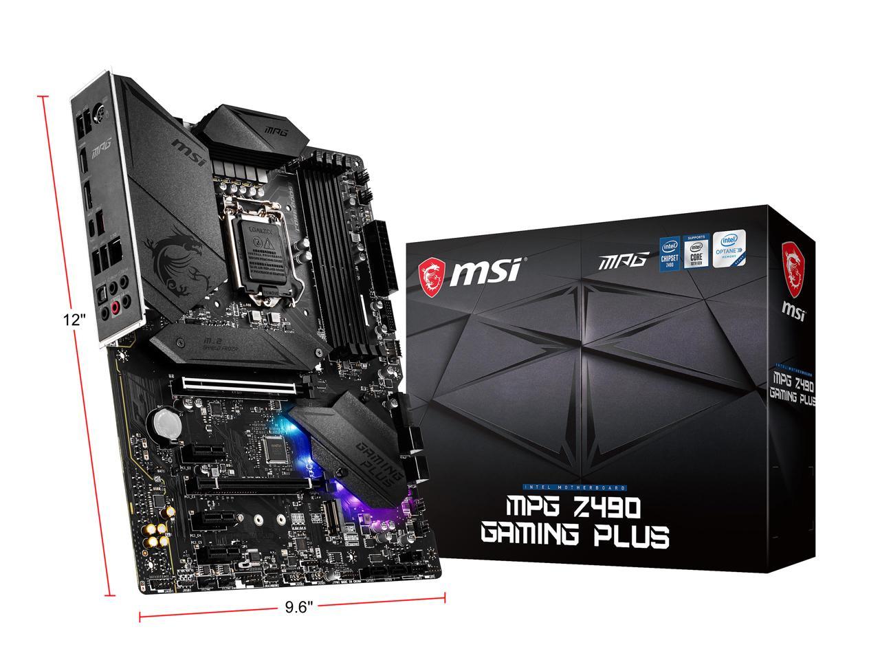 Msi Mpg Z490 Gaming Plus Lga 1200 Intel Z490 Sata 6Gb/S Atx Intel Motherboard