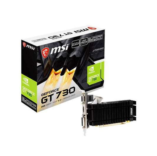 Msi Nvidia Geforce Gt 730 N730K-2Gd3H/Lpv1 2Gb Gddr3 Dl-Dvi-D/Hdmi/D-Sub Low Profile Video Card
