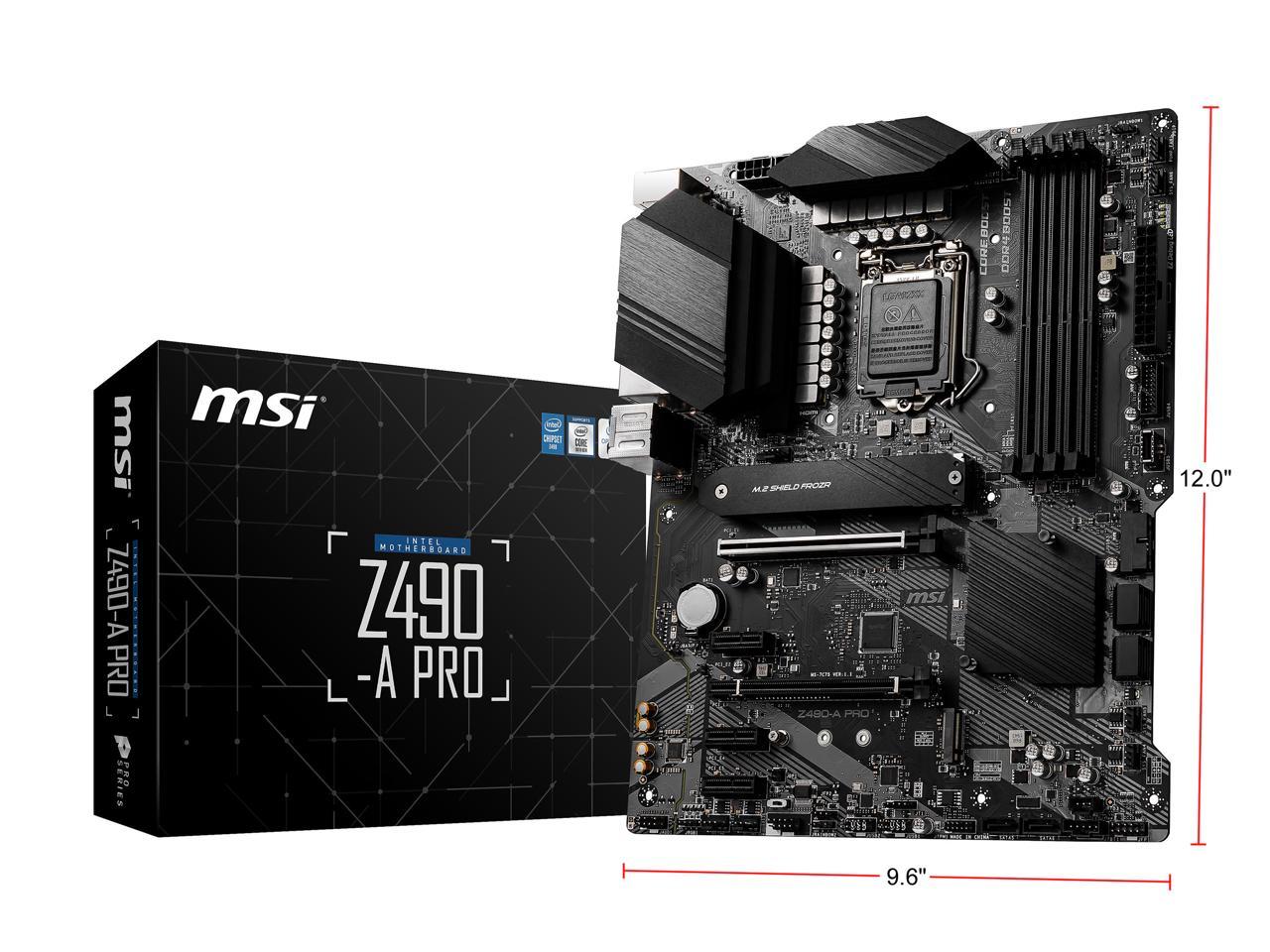 Msi Pro Z490-A Pro Lga 1200 Intel Z490 Sata 6Gb/S Atx Intel – TeciSoft