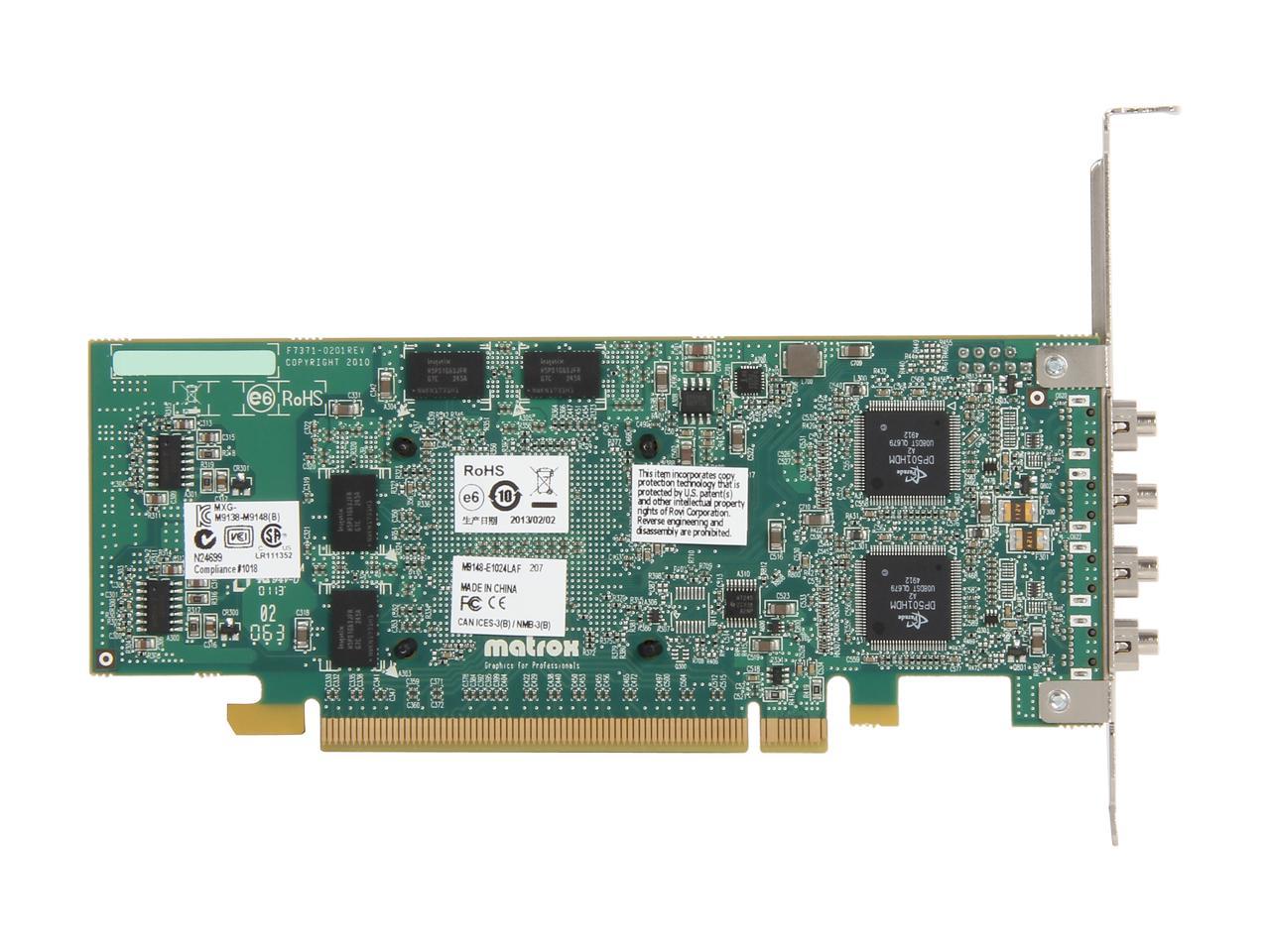 Matrox M9148 M9148-E1024Laf 1Gb Pci Express X16 Low-Profile Workstation  Video Card